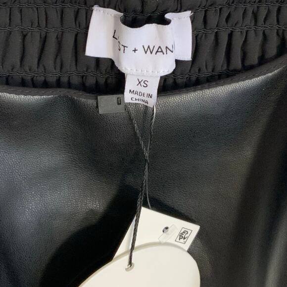 Lost + Wander Black Faux Leather Cropped Top NWT XS - Picture 2 of 5